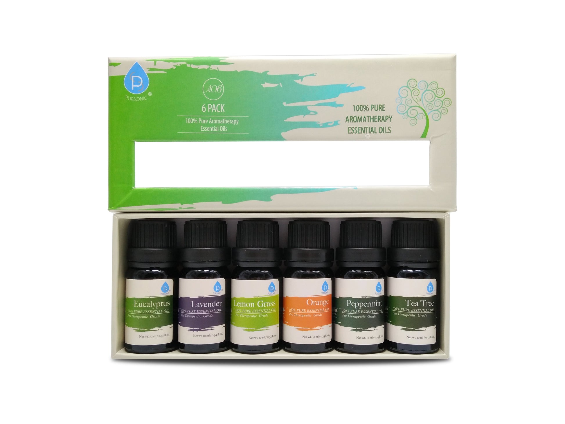 100% Pure Essential Oil Set, 6-Pack